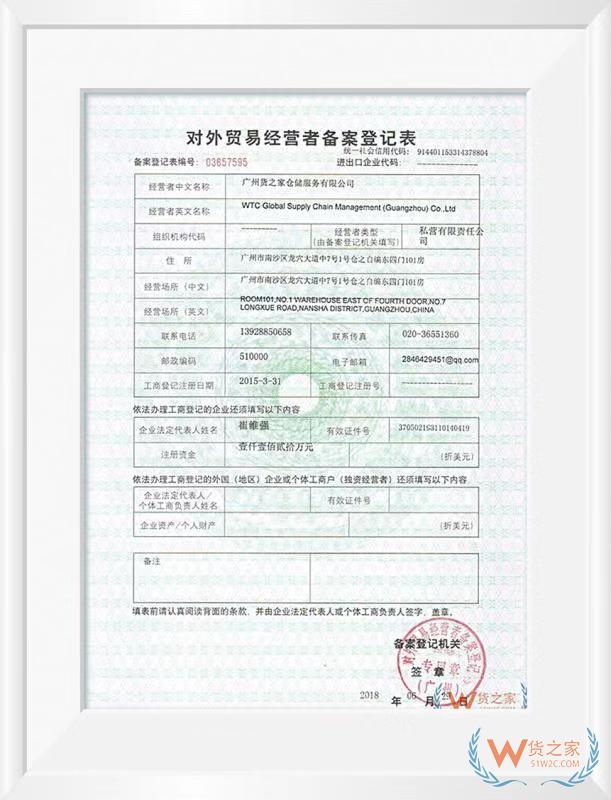 對外貿易許可證——貨之家
